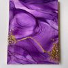 ‘Gold Dust-2’ Alcohol Ink and Resin Art on Wood Panel - Image 2