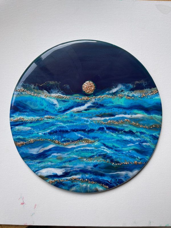 ‘Moonlit’ Resin Art on Solid Wood