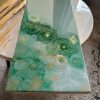 ‘Mystical Turquoise Rose’ Alcohol Ink and Resin Art on Wood Panel - Image 2