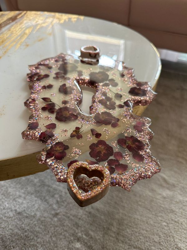 ‘Scattered Rose’ Resin Geode Tray/Wall Art