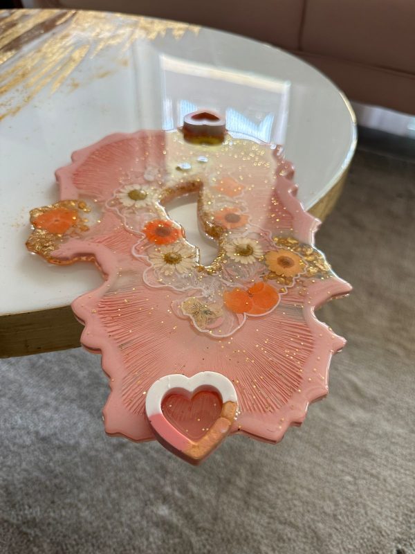 ‘Sweet Pea’ Resin Geode Tray/Wall Art