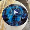 ‘Blue Orchid’ Resin & Wood Cake Stand - Image 2