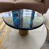 ‘Blue Orchid’ Resin & Wood Cake Stand - Image 3