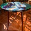 ‘Cerulean’ Solid Wood Epoxy Table - Image 4