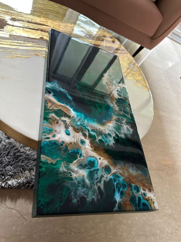 ‘Into the Unknown-S1’ Resin Art on Wood Panel