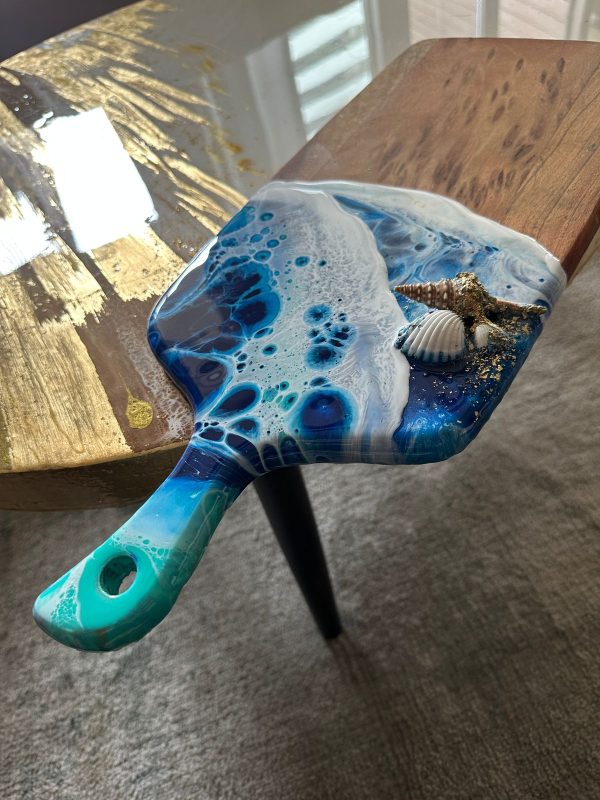 ‘Deep Blue’ Wood Serving Charcuterie Board