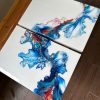 ‘Ethereal’ Abstract Acrylic Paintings on Canvas (Set of 2) - Image 2