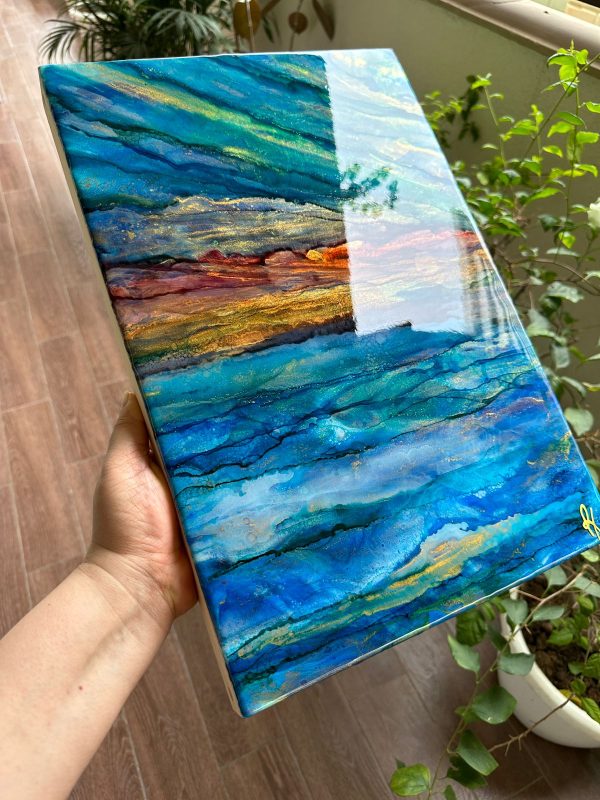 ‘Radiance’ Resin Art on Wood Panel