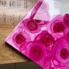 ‘Dancing Roses’ Alcohol Ink and Resin Art on Wood Panel - Image 3