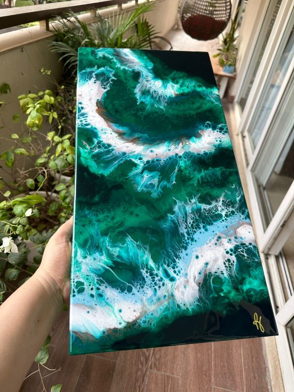 ‘Into the Unknown-S2’ Resin Art on Wood Panel