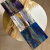 ‘Gold Mist’ Resin & Alcohol Ink Painting on Wood - Image 6