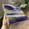 ‘Purple Rain’ Resin & Alcohol Ink Painting on Wood - Image 3