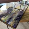 ‘Purple Rain’ Resin & Alcohol Ink Painting on Wood - Image 5