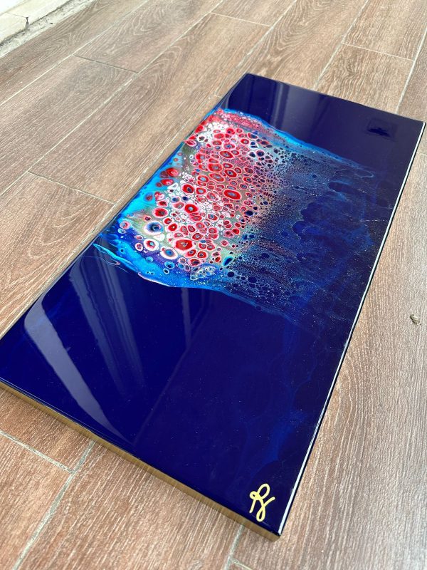 ‘Freedom’ Resin Art on Wood Panel