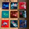 ‘Liberty’ Resin Art on Wood Panel (set of 9) - Image 2