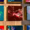 ‘Liberty’ Resin Art on Wood Panel (set of 9) - Image 9