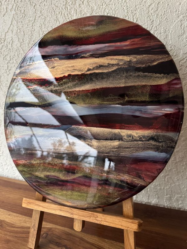 ‘Summer Wine’ Resin & Ink Art on Solid Wood