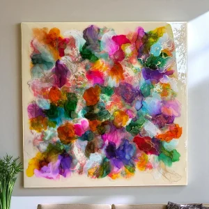 ‘Joie de Vivre’ - Joy Of Life, 2025<br> Resin & Alcohol Inks On Wood