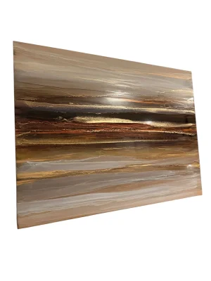 The Golden Hour, 2025 <br>Resin & Alcohol Inks On Wood