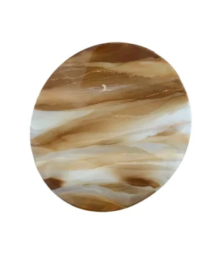 Mystical Dunes, 2025 Resin & Alcohol Inks On Wood