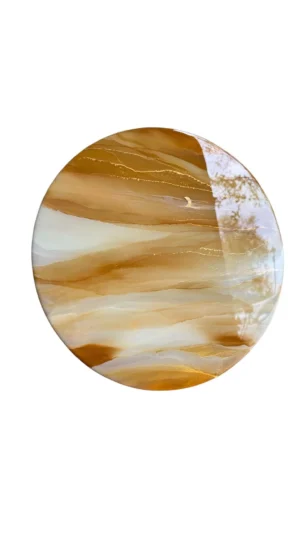 Mystical Dunes, 2025 Resin & Alcohol Inks On Wood